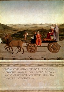 Federico da Montefeltro és Battista Sforza diadaldiptichonja, részlet (Tempera fán alkotó: Piero della Francesca