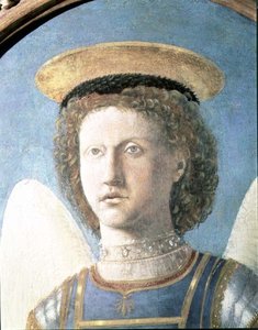 Szent Mihály (részlet) alkotó: Piero della Francesca