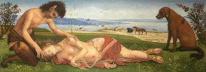 A szatír gyászol egy nimfát. 1495 körül alkotó: Piero di Cosimo