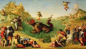 Perseus Rescuing Andromeda, 1510-1513 körül (olajvászon) alkotó: Piero di Cosimo