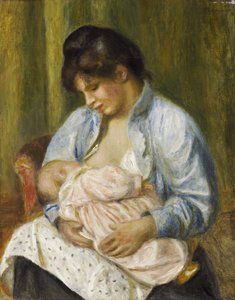 Egy nő, aki gyermeket szoptat alkotó: Pierre-Auguste Renoir