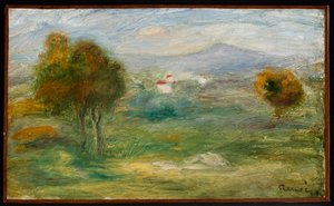 Táj házakkal Cagnes-sur-Mer-ben