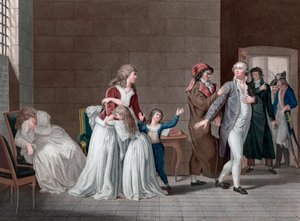 XVI. Lajos francia király (1754-1793, családjától) elszakadt. Párizs, a templomi börtön január 20-án alkotó: Pierre (after) Bouillon