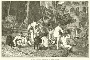 Béke (metszet) alkotó: Pierre (after) Puvis de Chavannes