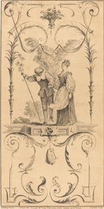 Pásztor és pásztorlány (?) alkotó: Pierre Alexandre Aveline after Antoine Watteau