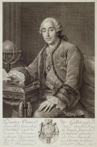 Dmitrij Mihajlovics Golicin herceg portréja 1721-1793, 1762 alkotó: Pierre Alexandre Tardieu