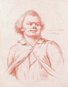Danton a kivégzésére vezetett, 1794 (piros kréta papíron)