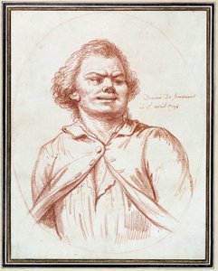 Francia forradalom: Georges Jacques Danton (1759-1794) „” portréja a kínokhoz vezet” Pierre Wille-nek (1748-1821) tulajdonított a la sanguine rajza