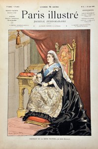 Andre Brouillet Victoria Iere, angol királynő (1819-1901) portréja, 1887-es metszet a „” Paris-Illustrous Journal hetilapban”.