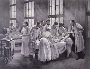 Doktor Roux által meggyógyított csonk, E. Buval metszet