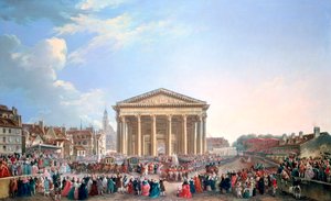 Ünnepség a Szent Genevieve-templomban, 1765 alkotó: Pierre Antoine de Machy