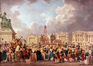 Guillotine általi kivégzés Párizsban a francia forradalom idején, 1790-es évek 1793-1807 alkotó: Pierre Antoine de Machy