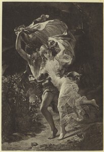 Pierre Auguste Cot: A vihar (fotogravír)