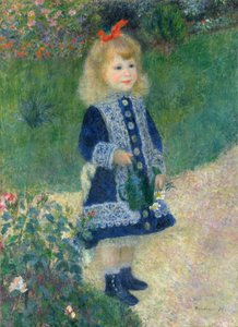 Egy lány öntözőkannával alkotó: Pierre Auguste Renoir