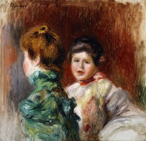 Vázlat két nő fejéről; Vázlat, Két női fej, 1895 alkotó: Pierre Auguste Renoir