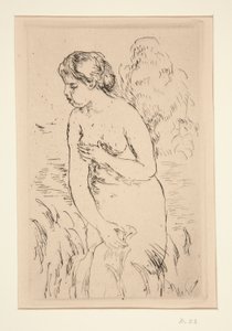 Baigneuse bemutatkozása, ? mi-jambes (Álló fürdőző, Térdig érve) alkotó: Pierre Auguste Renoir