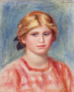 Rózsaszínű blúzos nő mellszobra, 1905 alkotó: Pierre Auguste Renoir