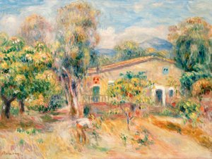 Collettes Farmhouse, Cagnes, 1910 alkotó: Pierre Auguste Renoir