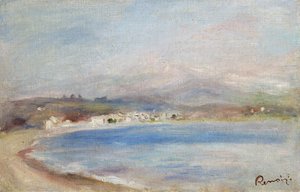 Cros de Cagnes, Tenger, Hegyek, 1910 körül (olaj, vászon) alkotó: Pierre Auguste Renoir