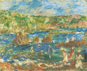 Gyerekek a tengerparton Guernsey, 1883 körül alkotó: Pierre Auguste Renoir