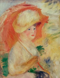 Nő napernyővel alkotó: Pierre Auguste Renoir