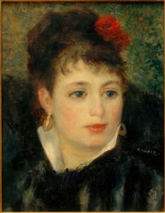 Nő rózsával alkotó: Pierre Auguste Renoir