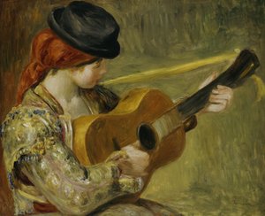 Gitáros lány, 1897 alkotó: Pierre Auguste Renoir