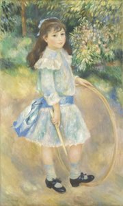 Lány karikával, 1885