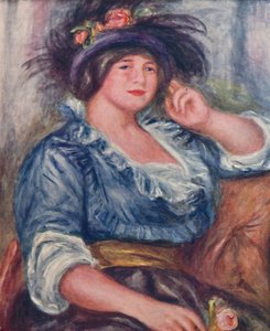 Lány rózsával, 1913, 1923 alkotó: Pierre Auguste Renoir