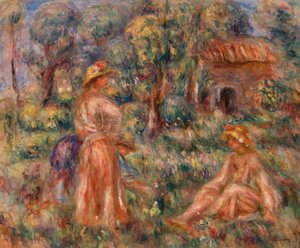 Lányok a tájban alkotó: Pierre-Auguste Renoir