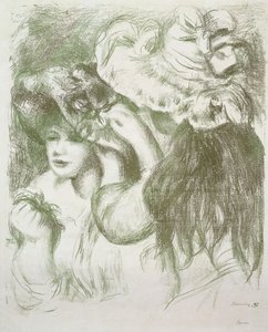 kalaptű, első tábla; A tűsapka, első tányér, 1897 körül alkotó: Pierre Auguste Renoir