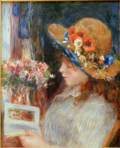 Fiatal lány olvas alkotó: Pierre Auguste Renoir