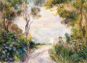 Táj, az ösvény vége alkotó: Pierre Auguste Renoir