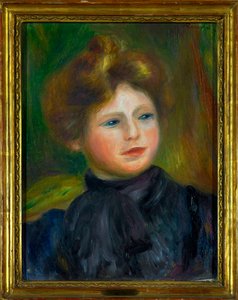 Pierre Auguste Renoir (1841-1919) női portré festménye 1916 Méret: 0,35 x 0,27 m Párizsi Louvre Múzeum Kötelező említés: Helene és Victor Lyon adomány alkotó: Pierre Auguste Renoir