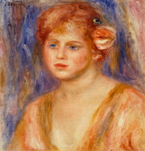 Egy fiatal lány portréja alkotó: Pierre Auguste Renoir
