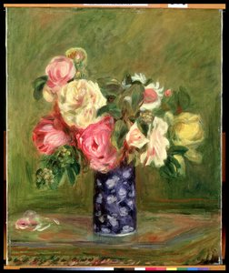 Rózsa kék vázában alkotó: Pierre Auguste Renoir