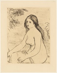 Ülő meztelen nő alkotó: Pierre Auguste Renoir