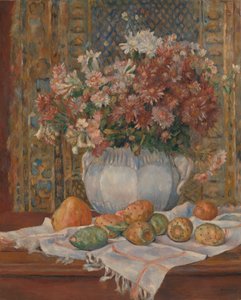 Csendélet virágokkal és fügekaktuszokkal, 1885 körül (olaj, vászon) alkotó: Pierre Auguste Renoir