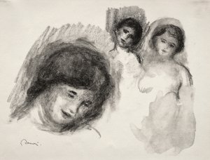 Kő három vázlattal alkotó: Pierre Auguste Renoir