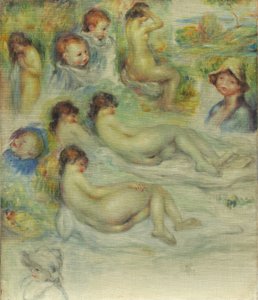 Tanulmányok Pierre Renoirról, anyjáról, Aline Charigotról, aktokról és tájképről, 1885-86