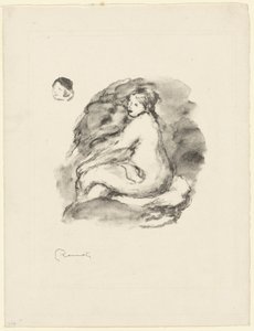 Ülő meztelen nő tanulmánya, változat alkotó: Pierre Auguste Renoir