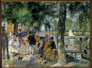 Úszás a Szajnában vagy a „La Grenouillere”-ben. Cafe bál Chatou közelében. Pierre Auguste Renoir (1841-1919) festménye 1860 Moszkva, Puskin Múzeum alkotó: Pierre Auguste Renoir