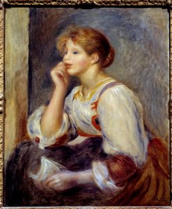 A nőnél van a levél. Pierre Auguste Renoir (1841-1919) festménye alkotó: Pierre Auguste Renoir