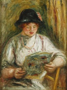 Olvasó nő; Woman Reading, 1910-1912 körül alkotó: Pierre Auguste Renoir