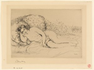 Fekvő nő, balra alkotó: Pierre Auguste Renoir