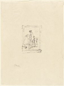 Nő Grapevine-nel, 2. változat alkotó: Pierre Auguste Renoir