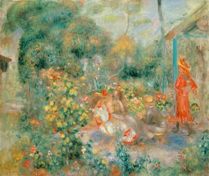 Fiatal lányok a kertben, Montmartre-ban alkotó: Pierre Auguste Renoir