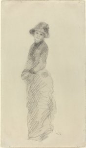 Fiatal nő áll, c. 1880. alkotó: Pierre Auguste Renoir