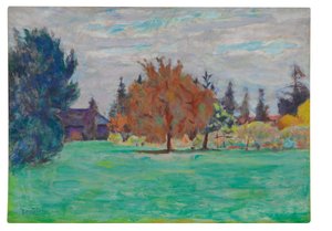 Yellow Tree, Le Cos au Grand-Lemps, 1913 körül (olaj, papír, vászonra fektetve) alkotó: Pierre Bonnard