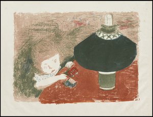 Gyermek lámpával alkotó: Pierre Bonnard